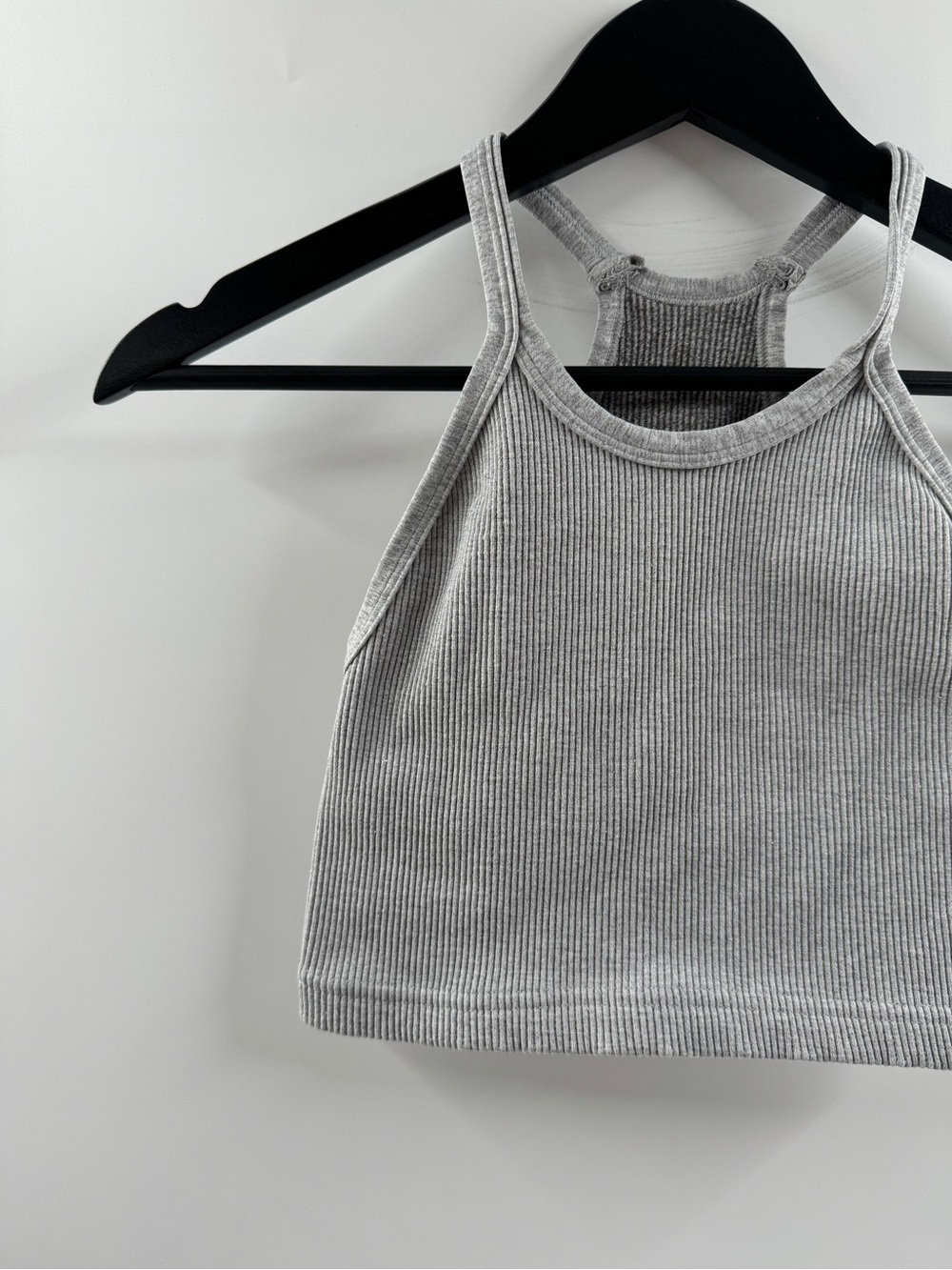 Free People Movement Gray Ribbed Cropped Workout Tank Top – Women's XS - Picture 2 of 6